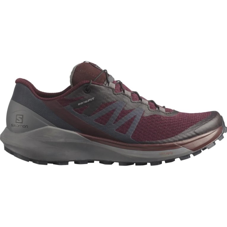 Tenis Para Trail Running Salomon Sense Ride 4 Mujer Vino Grises Oscuro | MX FDXR251